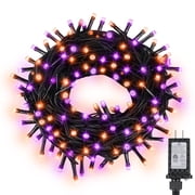 Magotan 100 LED 33 ft Halloween Lights Outdoor Indoor Orange and Purple Halloween Decorations String Lights
