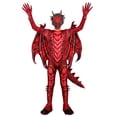 thumbnail image 1 of Magotan Halloween Kids Dragon Costume,Kids Halloween Dress Up,Halloween Funny Costume Cosplay Dragon Jumpsuit,Red,M, 1 of 7