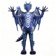 thumbnail image 1 of Magotan Halloween Kids Dragon Costume,Kids Halloween Dress Up,Halloween Funny Costume Cosplay Dragon Jumpsuit,Blue,XL, 1 of 8