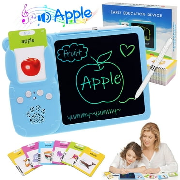 MAGOTAN Toddler Toys Drawing Tablet with Talking Flash Card, Drop Resistant LCD Writing Tablet,224 Sight Words Pocket Speech Audible Flashcards, Learning & Education Toys for 2,3,4,5,6 Years Old