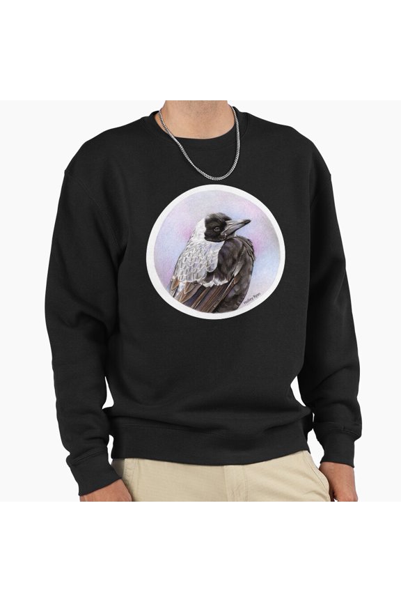 Magpie Bird Nature Australian Wildlife Retro Aesthetic Graphic Vintage Unisex Sweatshirt G2744, Up to Size 5XL