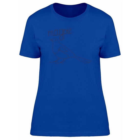 Magpie Bird Silhouette Tee Women's -Image by Shutterstock