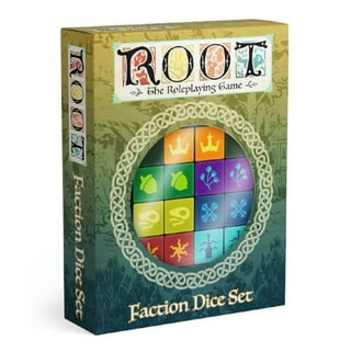 Magpie Games Dice Set for Root: The Roleplaying Game, 14 Six-Sided Dice Engraved with 7 Woodland Factions, Tabletop Fantasy Adventure Magpie Games Dice Set for Root: The Roleplaying Game, 14 Six-Sided Dice Engraved with 7 Woodland Factions, Tabletop Fantasy Adventure