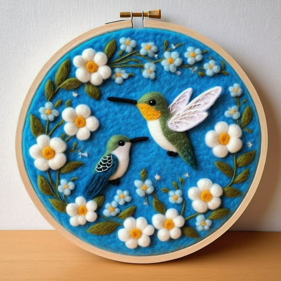 Magpie Needle Felting Set, Beginner Felt Painting Set, With Wool Felt Painting Set, Decorative Frame, Suitable for Home Decoration