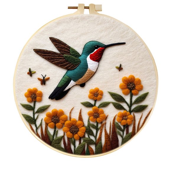Magpie Needle Felting Set, Beginner Felt Painting Set, With Wool Felt Painting Set, Decorative Frame, Suitable for Home Decoration