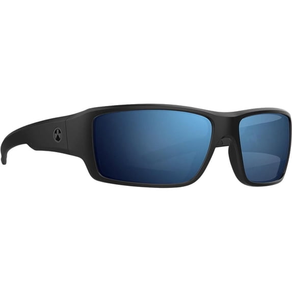 Magpul Men's Ascent Polarized Sunglasses Black Frame Bronze Blue Mirror Lens
