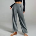 thumbnail image 1 of Magroz Dress Pants Women High Waisted Business Casual Work Trousers Button Clouser Straight Leg Pants Formal Interview Bottoms with Pockets Womens Joggers High Waisted High Waisted Black Pants, 1 of 6