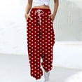 thumbnail image 1 of Magroz Womens Joggers with Pockets Polka Dot Casual Drawstring Baggy Sweatpants Stretchy Womens Pants Casual Athleisure, 1 of 5
