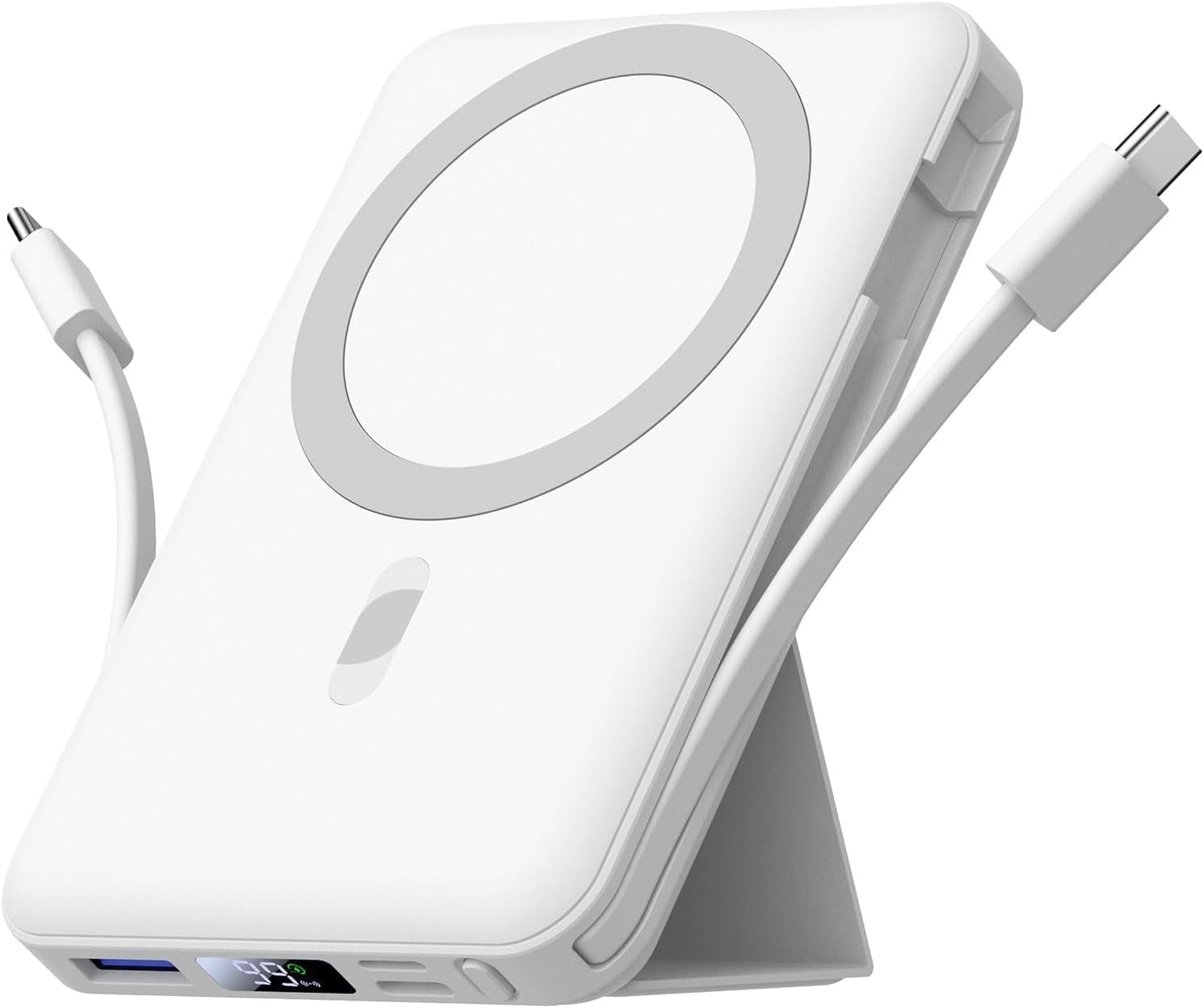 for Magsafe Battery Pack, 10000mAh Magnetic Power Bank 22.5W PD Fast Charging with LED Display Wireless Portable Charger for Magsafe with Stand for iPhone 17/16/15/14/13/12/Pro/Pro Max