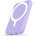 thumbnail image 1 of for Magsafe Battery Pack, 5000mAh Magnetic Power Bank with Type-C Cable 20W PD Fast Charging Lighting Input Wireless Portable Charger for iPhone iPhone 16/15/14/13/12/ All Series-Purple, 1 of 14
