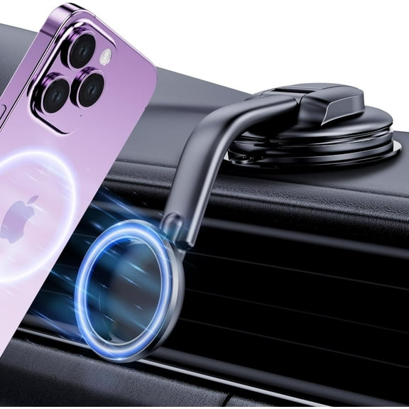 for Magsafe Car Mount,Strong Magnets & Low Profile Magnetic Phone Holder for Car Dashboard Windshield Universal Hands Free Car Phone Holder for iPhone 15 14 13 12 Pro Max Plus Android