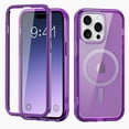 thumbnail image 1 of Magsafe Case for iPhone 13 Pro Max, Compatible with MagSafe Full-Body Protection Shockproof Rugged Clear Phone Cover with Built-in Anti-Fingerprint Screen Protector for iPhone 13 Pro Max, Darkpurple, 1 of 8