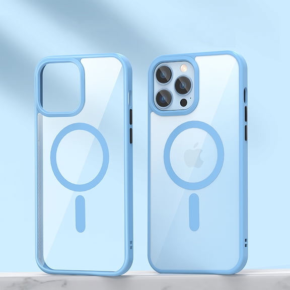 Magsafe Clear Case Compatible with iPhone 14 Pro Max 6.7 inch Ultra Slim with Shockproof Magnetic Len Protection Case for iPhone 14 Pro Max,Blue