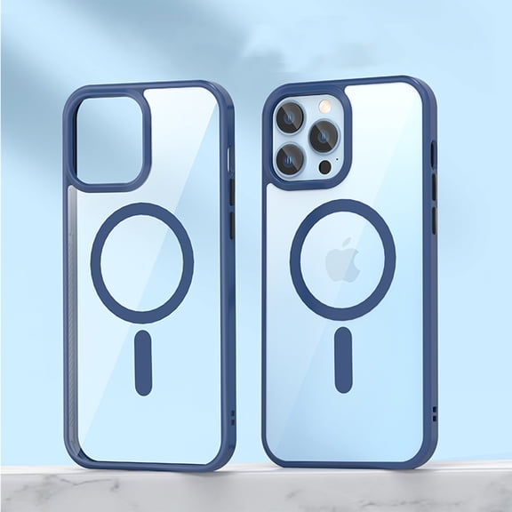 Magsafe Clear Case Compatible with iPhone 14 Pro Max 6.7 inch Ultra Slim with Shockproof Magnetic Len Protection Case for iPhone 14 Pro Max,Darkblue