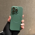 thumbnail image 1 of Magsafe Compatible Phone Case for Apple iPhone 16 Pro Max, with Camera Lens Screen Protector Liquid Silicone Slim Fit Shockproof Anti-Scratch Anti-Slip Bumper Case for Women Girls Men, Darkgreen, 1 of 8