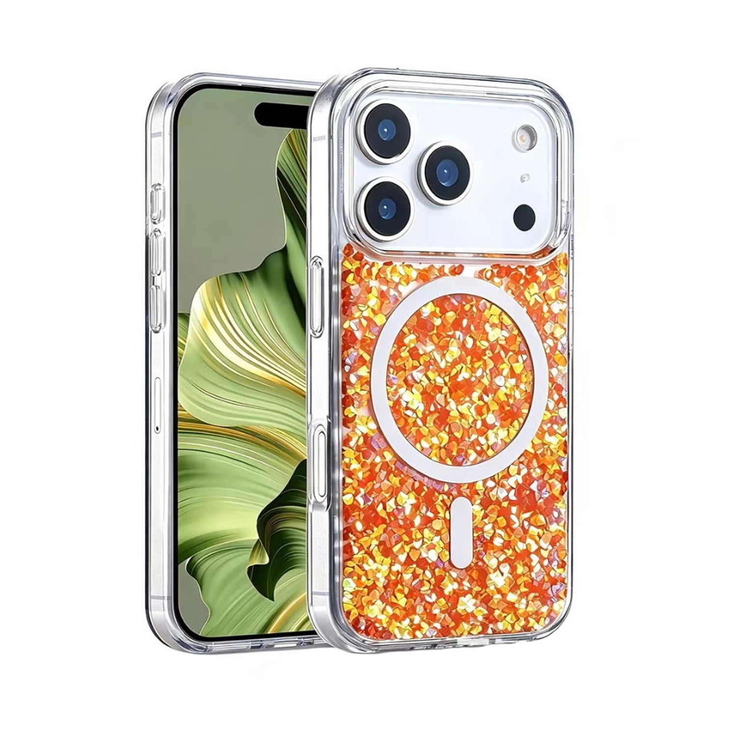 Magsafe Glitter Case for iPhone 17 Pro - Orange