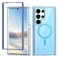 thumbnail image 1 of Magsafe Hybrid Case for Samsung Galaxy S24 Ultra, Compatible with MagSafe Shockproof Protective Clear Anti-fingerprint Ultra Slim Phone Case Cover for Samsung Galaxy S24 Ultra, Blue, 1 of 8