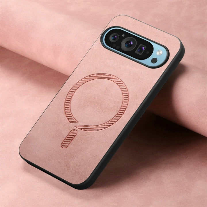 Magsafe Leather Back Case for Google Pixel 9 Pro XL 5G 2024 Luxury Cover Funda Pixel 8A