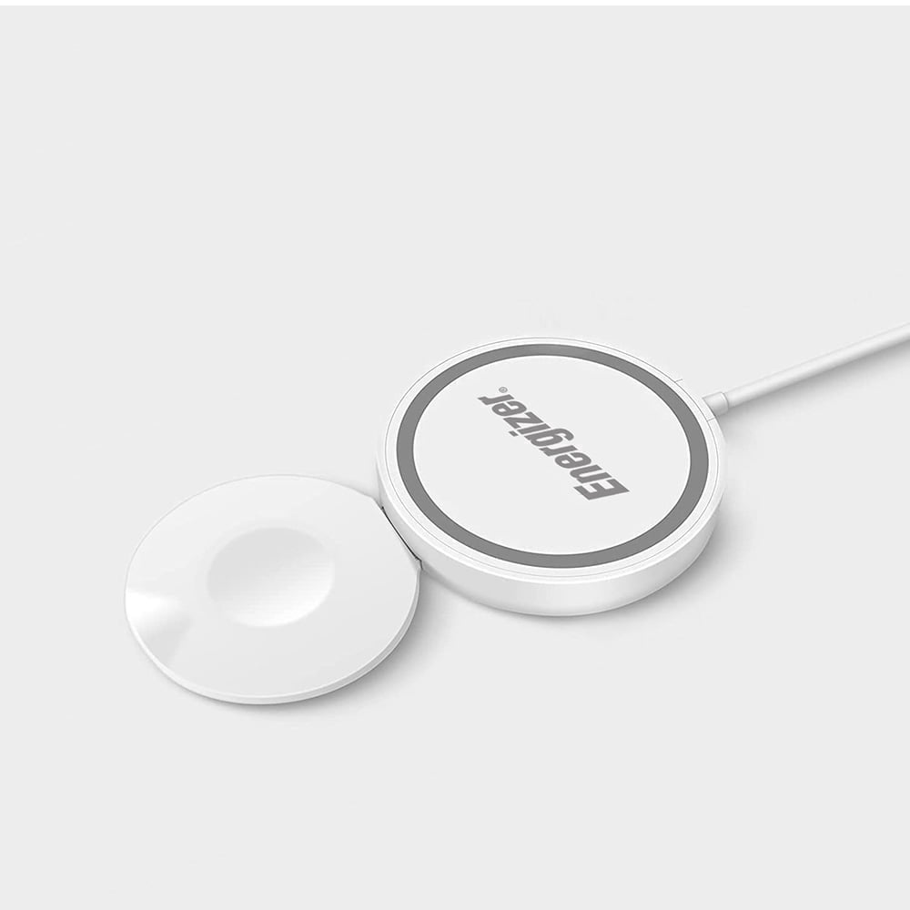 Energizer Magnetic 2-in-1 Wireless Charging Pad Fast Charging Dock with Watch Charger USB-C Cable Included