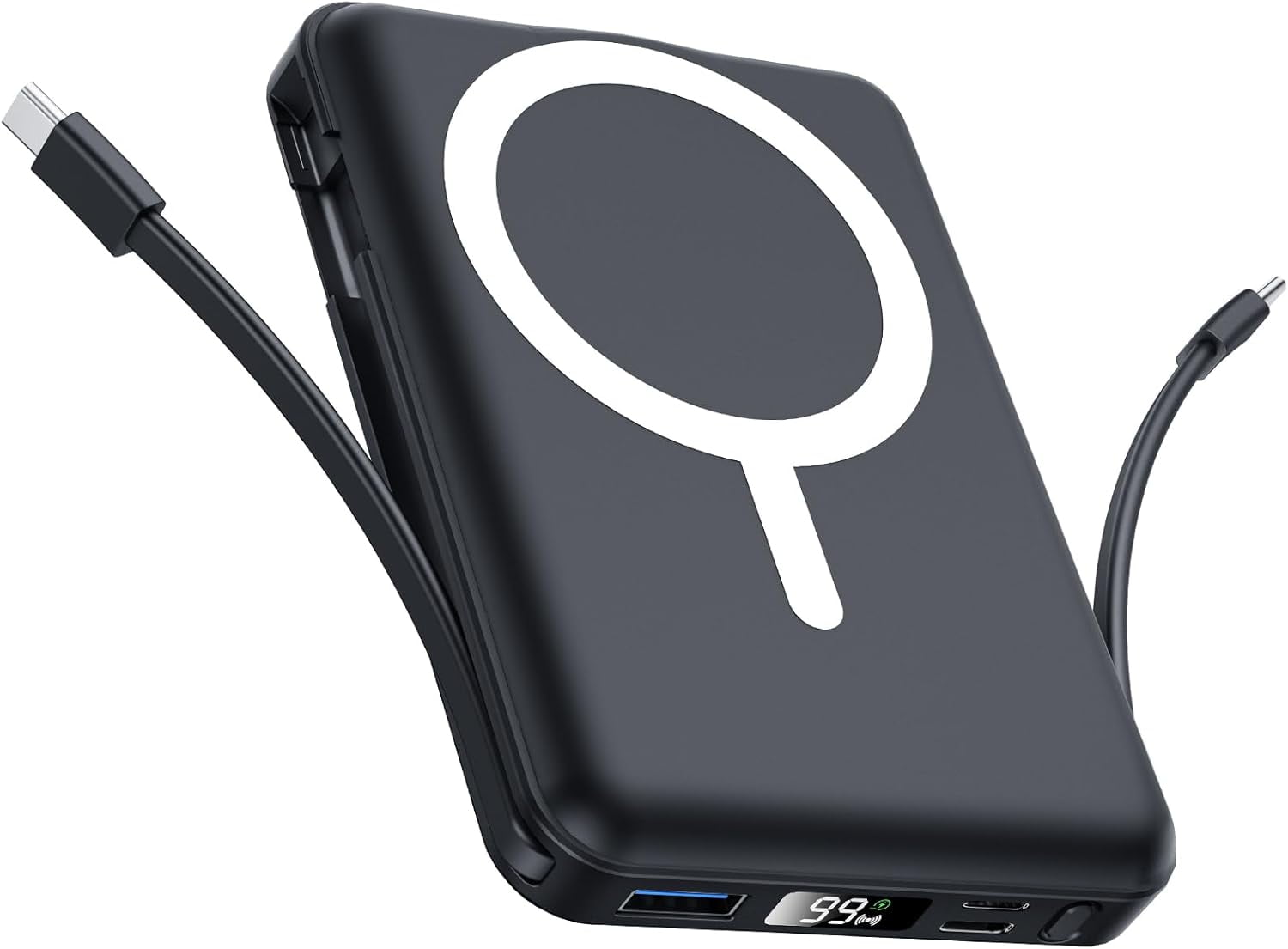 for Magsafe Portable Charger - 10000mAh Battery Pack with USB-C Cable and PD 20W USB C Fast Charging LED Display, Magnetic Wireless Power Bank iPhone 17/16/15/14/13/12/Pro/Pro Max