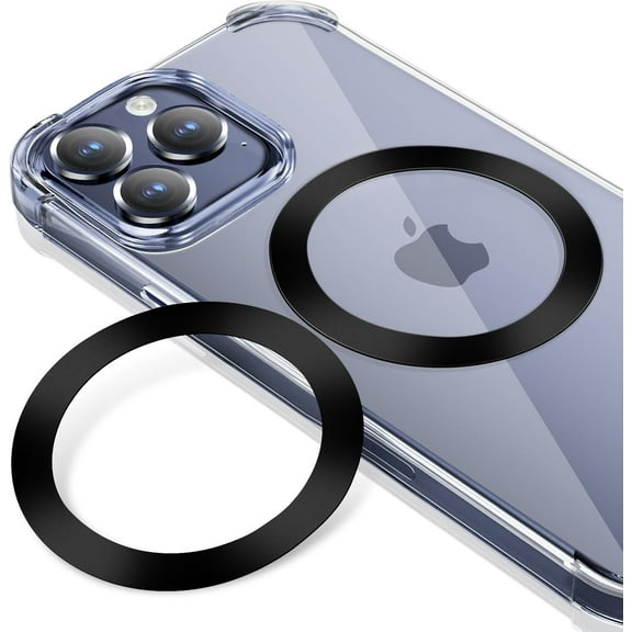 for Magsafe Ring Sticker 2 Pack Ultra-Thin(0.3mm): Mag Safe Adapter for Pop Magnetic Socket Wallet Phone Grip Car Mount - Universal Adhesive Metal Rings(NO Magnet) for iPhone Samsung Case