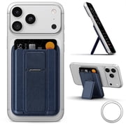 for Magsafe Wallet, 4 Card Holder with Stand, RFID Blocking with Magnetic Ring, Lightweight Slim Leather for Magsafe Walllet for iPhone 17/16/15/14/13/12, Not for iphone Mini Series