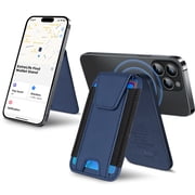 ExtreLife Magnetic Card Holder, Works with Find My App, Magnetic Phone Wallet Stand Compatible for iPhone 17/16/15/14/13/12 Series, Fits 7 Card, Leather