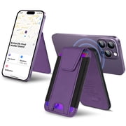 ExtreLife Magnetic Card Holder, Works with Find My App, Magnetic Phone Wallet Stand Compatible for iPhone 17/16/15/14/13/12 Series, Fits 7 Card, Leather
