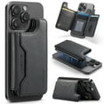 thumbnail image 1 of Magsafe Wallet for iPhone 17/16/15/14/13/12 Pro Max Plus Series, Card Holder Strong Magnetic Vegan PU Leather Wallet Stand with 7 Card Slots, RFID Blocking - Black, 1 of 18