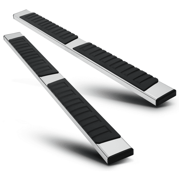 Magshion 1 Pair Chrome 6" Side Step Nerf Bar for 2007-2018 Chevrolet Silverado 1500, 2007-2019 Chevrolet Silverado 2500HD/3500HD, 2007-2018 GMC Sierra 1500, 2007-2019 GMC Sierra 2500HD/3500HD