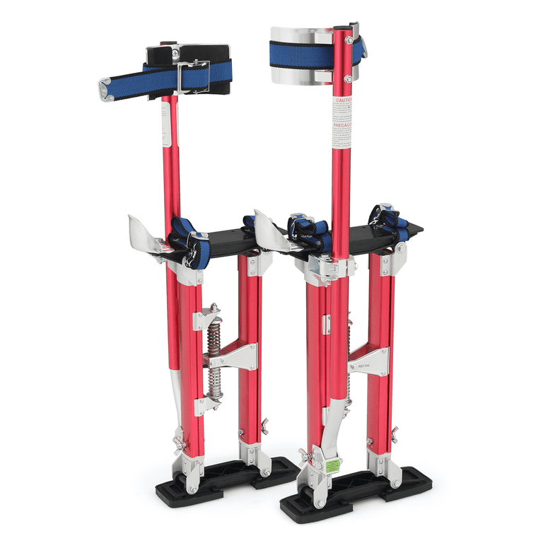 18 in. to 30 in. Adjustable Height Red Drywall, Painting, Work Stilts 18 in. to 30 in. Adjustable Height Red Drywall, Painting, Work Stilts