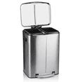 Magshion Kitchen Trash Can, 10 Gallon Stainless Steel Dual Compartment