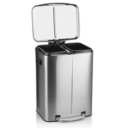 Better Homes & Gardens 14.5 Gallon Trash Can Stainless Steel Semi-Round Kitchen  Trash Can Garbage Can Garbage Bin - AliExpress