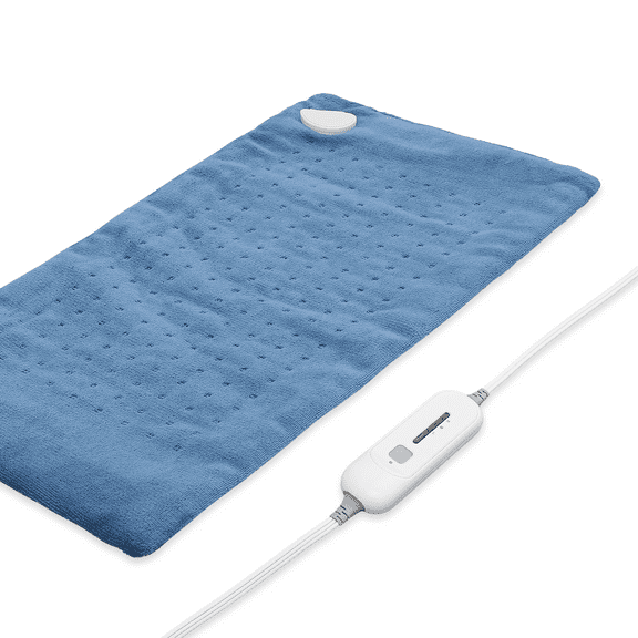 Magshion 12" x 24" Electric Heating Pad for Back, Machine Washable Electric Heating Pad for Back Pain & Cramps Relief, Blue