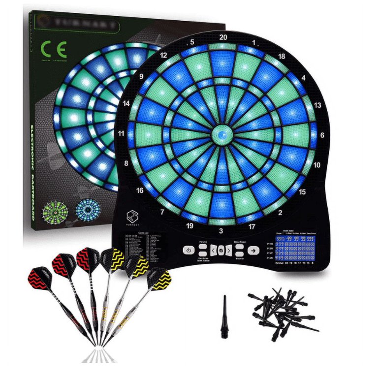 Magshion 13 In. Electronic Dartboard, LED Light Based Games