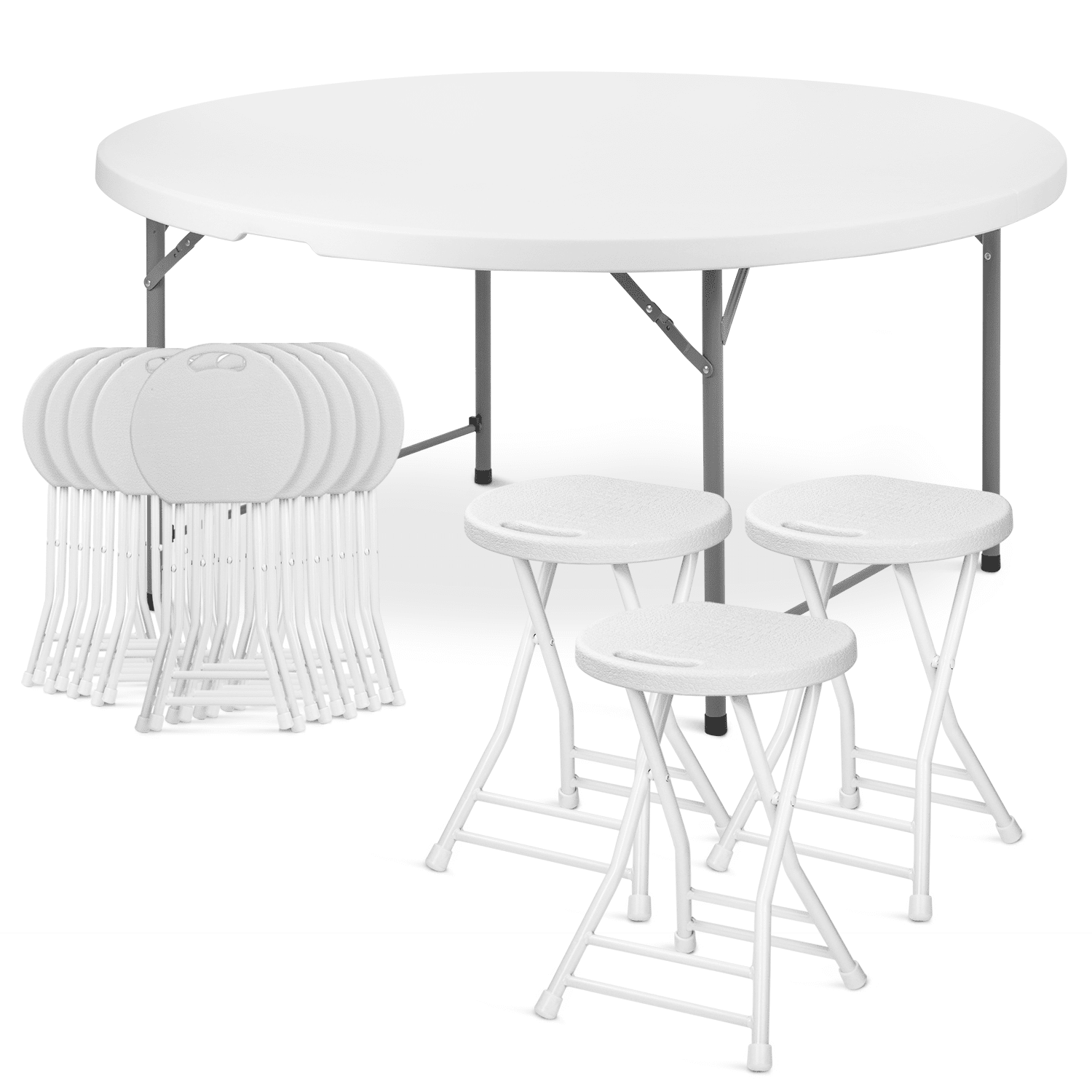 Magshion 13 Pieces 5.5 FT Folding Table and Chair Set, Indoor Outdoor ...