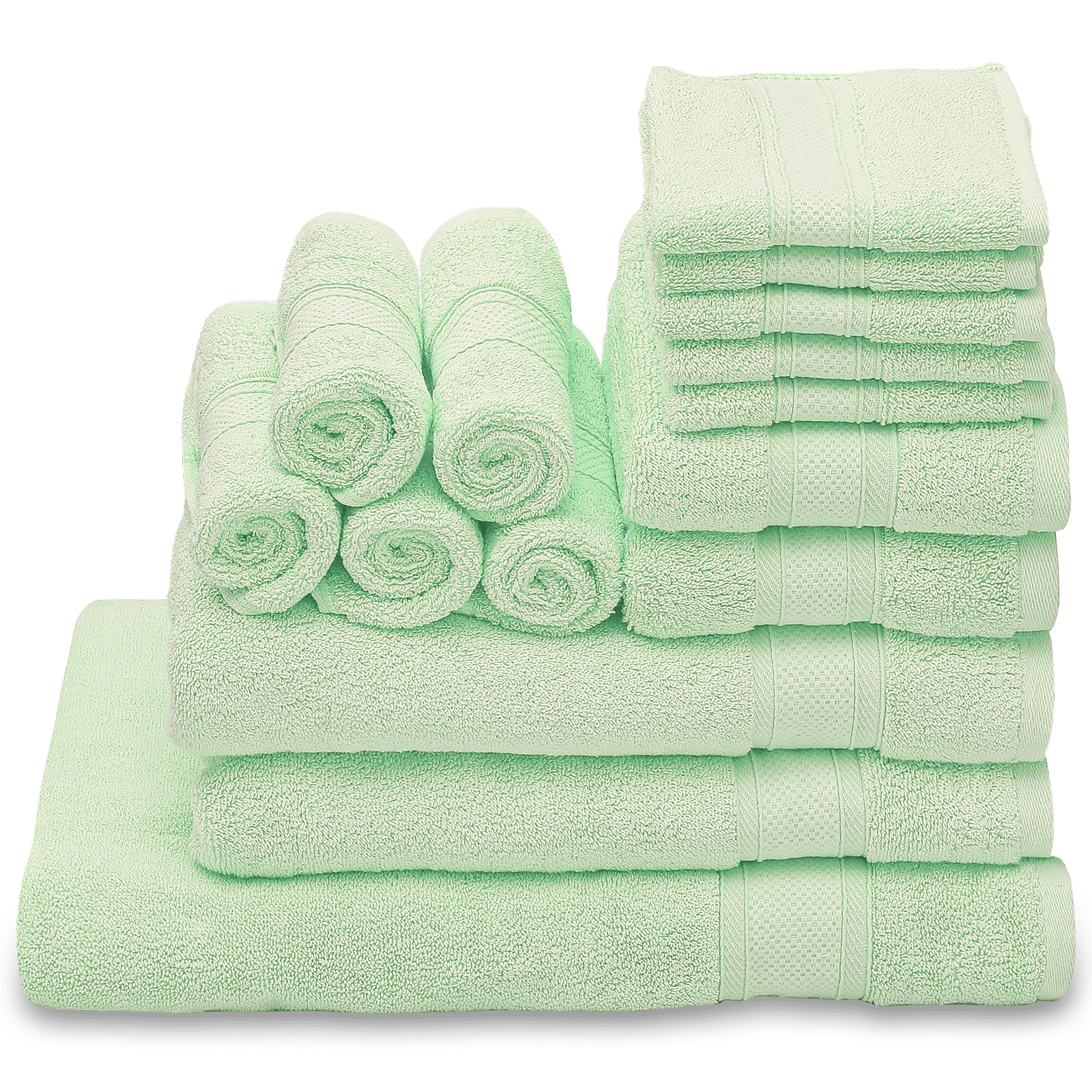 100% Cotton 15Pcs Towel Set Oversized Bath Sheet+Bath Towel+Hand  Towel+Washcloth