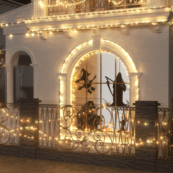 Magshion 17.3Ft Christmas Reusable LED Fairy Lights, Holiday Decorations with Timer, 50 Bulbs, Waterproof & 8 Mode Controller, Warm White