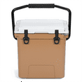 thumbnail image 1 of Magshion 18 Quart Portable Insulated Ice Cooler with Bottle Opener and Latches, Holds Up to 30 Cans, Leak-Proof Outdoor Hard Cooler for Camping Fishing Picnic Boat, Khaki, 1 of 12