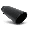 thumbnail image 1 of Magshion 2.5" Inlet 3" Outlet Stainless Steel Exhaust Muffler Straight-Through Round Diagonal Cut Black Roll Tip, 8.5" Length, 1 of 10