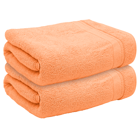 Magshion 2 Pack 35"x70" Oversized Bath Sheet, 100% Cotton Bath Towel Set for Bathroom, Super Soft, High Absorbent & Quick Drying Towel Luxury Hotel & SPA Towel, Malibu Peach