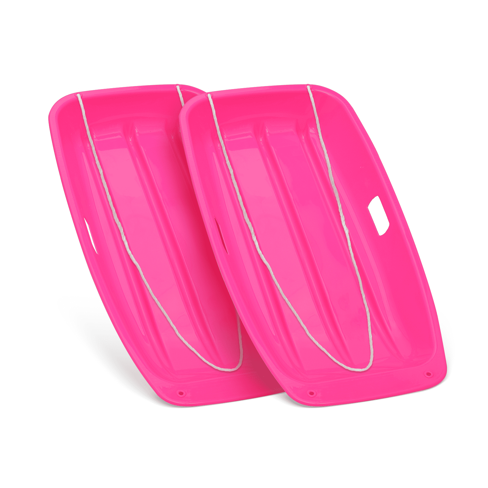 Magshion 2 Pack Plastic Snow Sleds Downhill Toboggan Sled, Outdoor