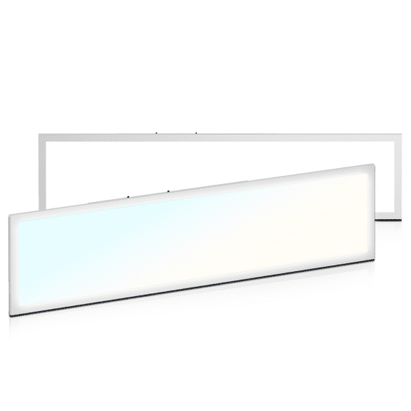 Magshion 2 Piece 1x4 LED Flat Panel Light, 3 Color Selectable - LED Panel Light Dimmable Drop Ceiling Troffer Fixture, 4000LM,110LM/W