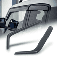 thumbnail interactive-video image 1 of 4pc Gloss Black Window Visors For 2007-2017 Jeep Wrangler 4 Door – Tape-On Rain Guards 1 of 5