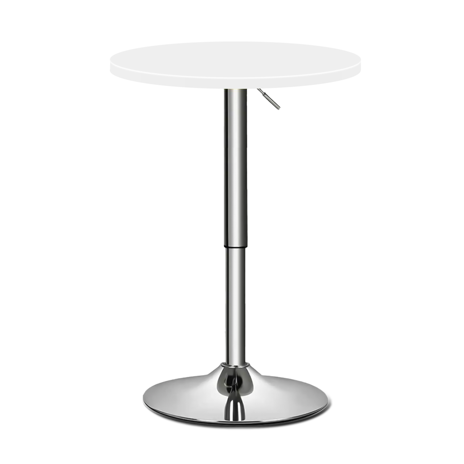 Kingfisher Lane 30" Round Pub Table in White and Chrome