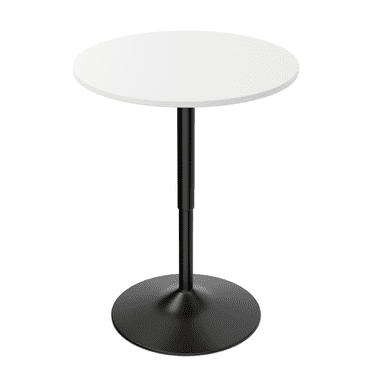 Magshion Adjustable Round Pub Table, White