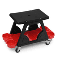 Magshion Heavy Duty Mechanic Stool with Rolling Wheels, Large Tool Tray