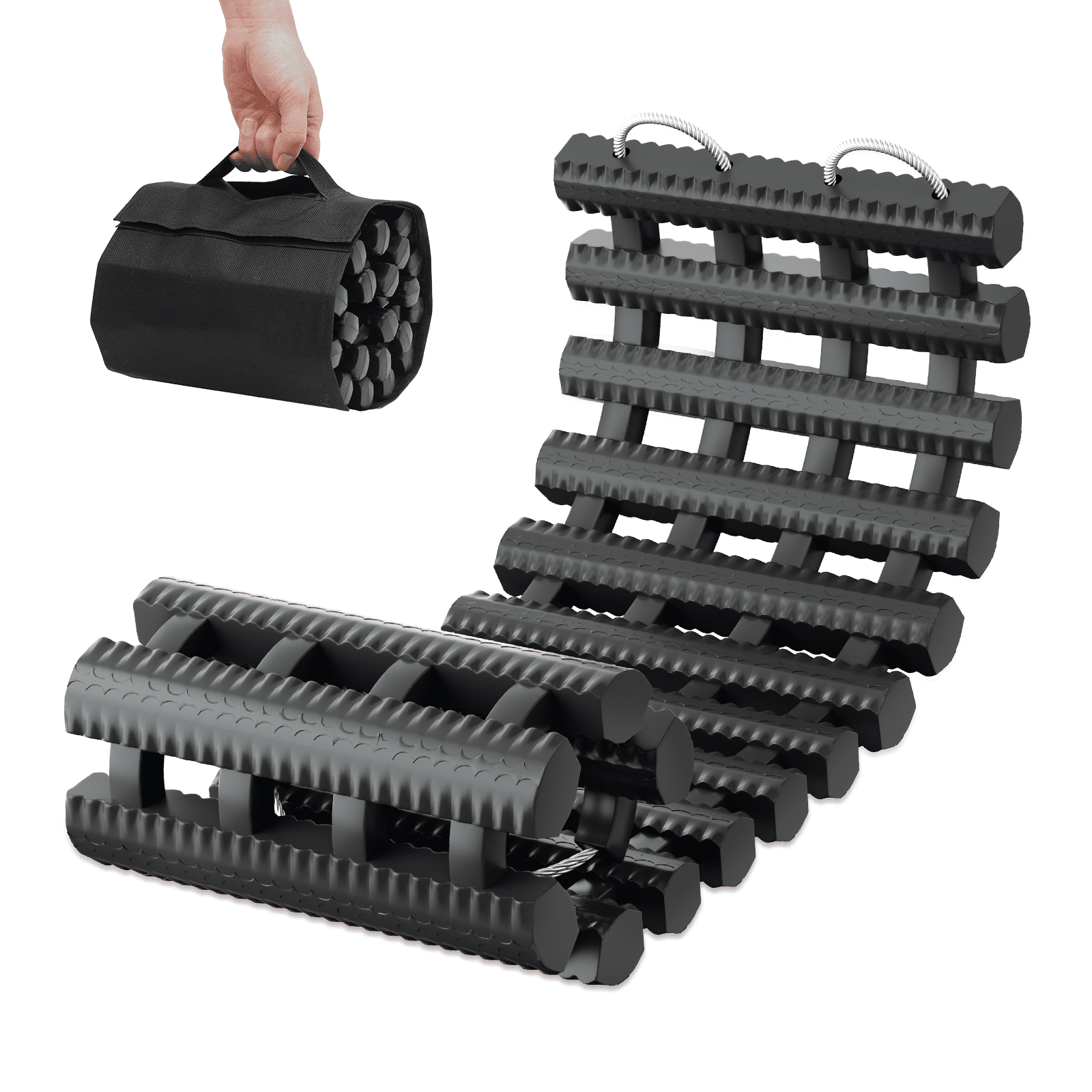 Magshion 24 inch Tire Traction Mat Recovery Track Tire Ladder AntiSkid