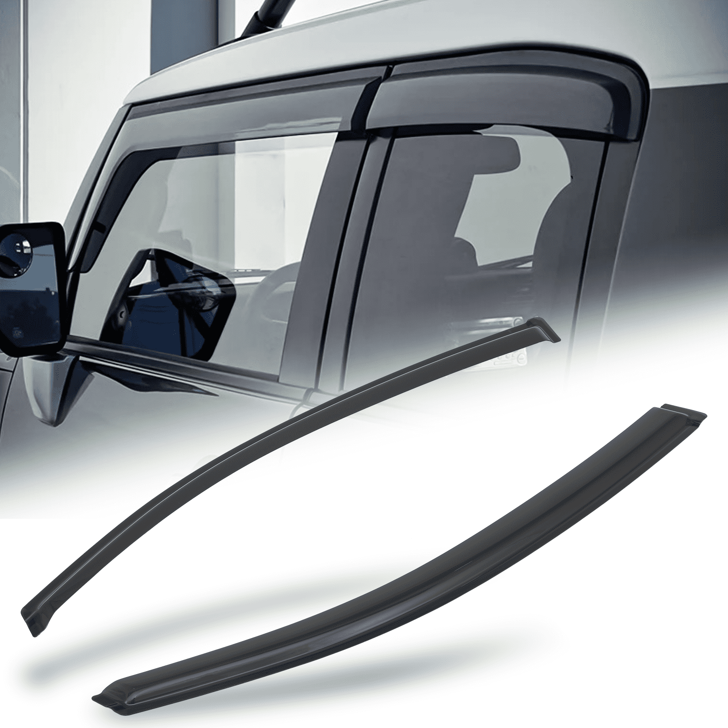 Magshion 2Pcs Smoke Window Visor Shade Vent Wind Rain Sun Deflector for 2012 2013 2014 2015 Honda Civic 2-DR
