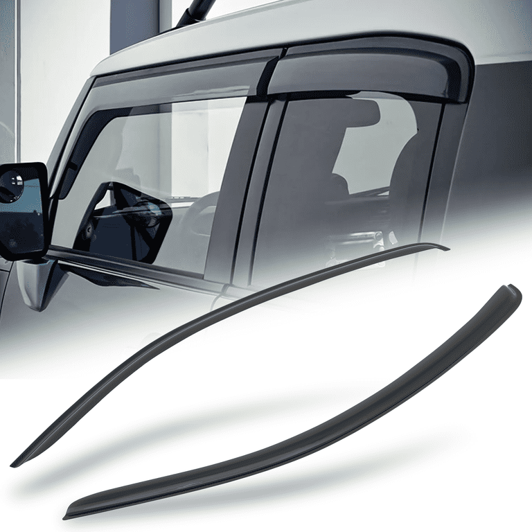 Tape-On Window Visor Vent Deflectors For 2010-2015 Hyundai Tucson – Dark Grey